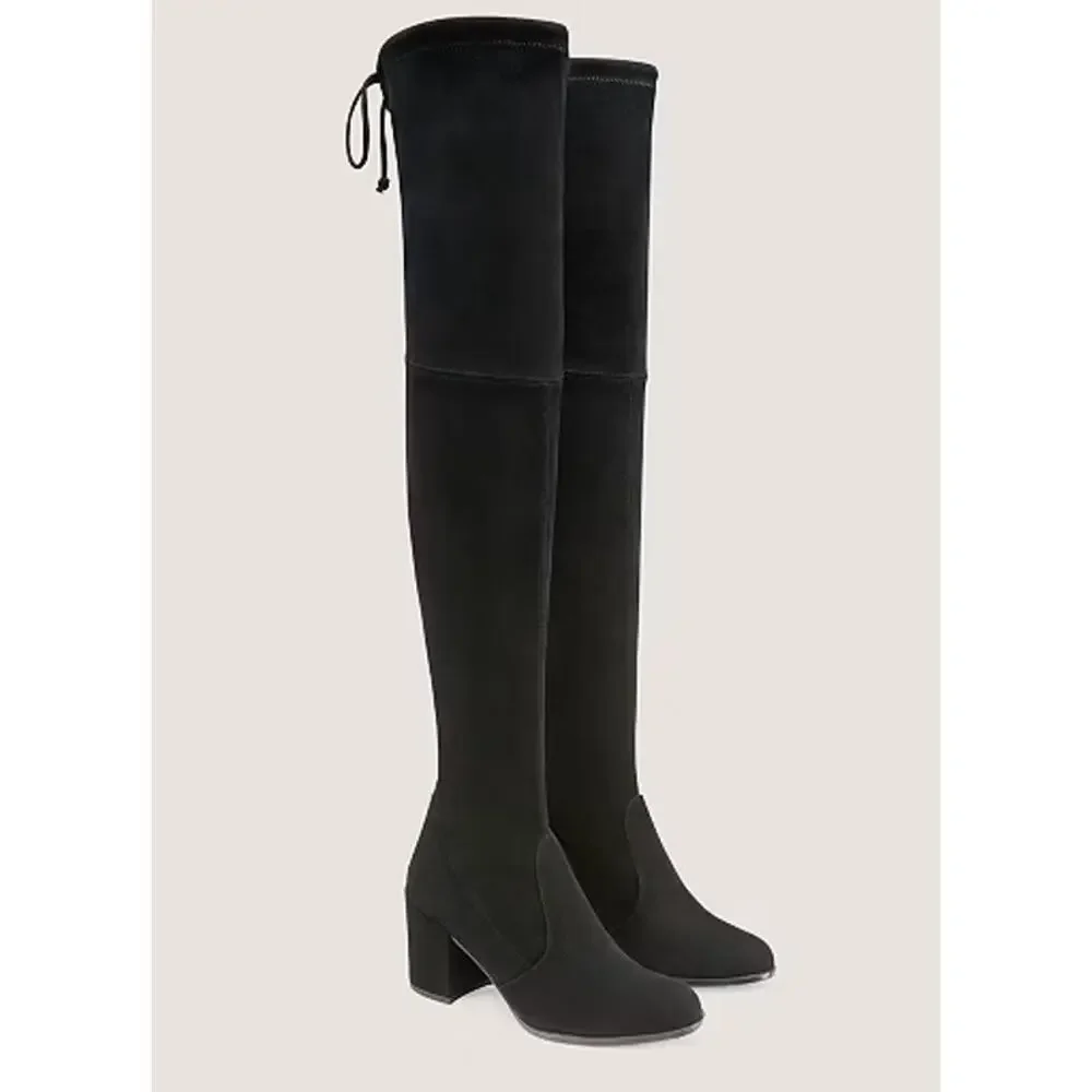 Stuart Weitzman Tieland Over The Knee High Boots Suede Block Heel Thigh High - Picture 14 of 16